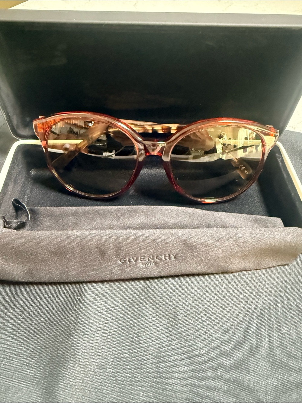 Givenchy Paris Tortoise Cat-Eye Sunglasses